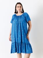 Vestido Corte Suelto Escote Elásticado