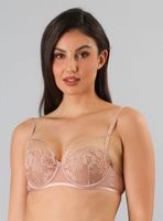 Sostén Copas Push Up Encaje Flores Transparencias