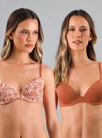 Pack 2 Sostén Balconet Push Up Micro Pr 2555