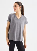 Polera Deportiva Cuello en V Melange