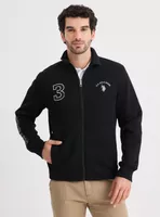 Polerón Full Zipper Rib Cuello y Mangas