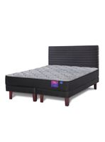 Cama Europea Therapedic Plus King + Respaldo Modern Grafito