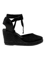 Sandalia Cuero Tira Ajustable Mujer