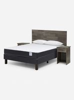 Cama Europea Wave Base Normal 2 Plazas 1.50x1.90 cm Muebles Tabor + Almohadas