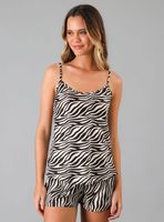 Set Top + Short Satín Print