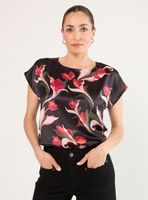 Polera Doble Tela con Estampado Floral