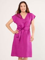 Vestido Lino Lazo Ancho