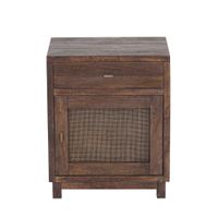 Velador Madera Mango 1 Cajón + 1 Puerta