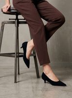 Zapato Formal de Cuero Taco Kitten Mujer