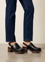 Zueco  Plataforma Textura Croco Mujer