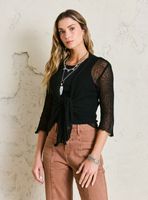 Chaleco Tipo Malla con Trenza Tejida