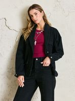 Chaqueta Pliegues Bolsillos Look Desgastado