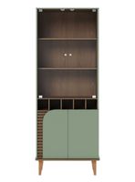 Cristalera Jurere 2 Puertas Almendra Verde