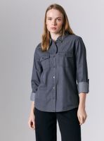 Camisa Básica Denim Abotonada