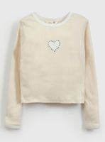 Polera Manga Larga con Aplicación Corazón