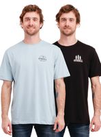 Pack 2 Poleras Cuello Redondo Liso Regular Fit