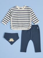 Conjunto Set 3 Piezas Polerón, Babero Dino y Pantalón