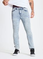 Jeans Skinny Gravillado con Rasguños