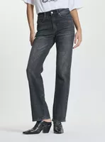 Jeans Straight Tiro Medio