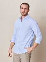 Camisa Manga Larga Poplin Algodón Rayas