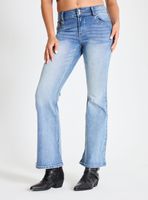 Jeans 2 Botones Tachas en Piernas y Bolsillos con Tapetas