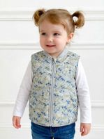 Chaqueta sin Mangas Flores