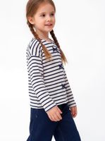 Polera Rib Rayada con Lazos