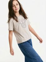 Polera Estampado Brillos Minnie Mouse