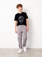 Pantalón de Buzo Bicolor Jogger Cargo