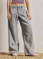 Jeans Wide Balloon Pinzas Delanteras