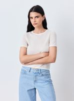 Polera Tejido Fino Manga Corta