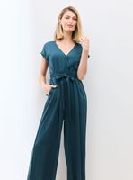 Enterito Escote Cruzado con Elástico en Cintura y Lazo