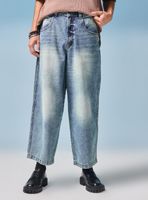 Jeans Barrel Desgastado Skater
