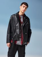 Chaqueta Biker Cuero Sintético