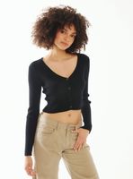 Sweater Cuello V y Botones