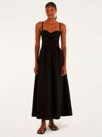 Vestido Midi Escote Corazón y Amarra