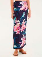 Falda Recta Detalle Fruncido Lateral