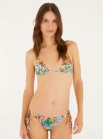 Bikini Triángulo Diseño Floral con Amarra en Espalda