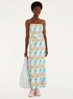 Vestido Midi con Lazo Diseño Tucanes