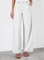 Pantalón Lino Liso White Colección Josefa Saez