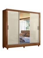 Clóset 3 Puertas con Espejo Francia Jequitiba Off White