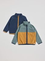 Polar Liso con Cierre de Color y otro Color Block