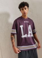 Polera LA Rayas Mesh Oversize