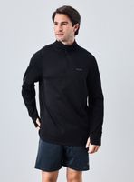 Polerón Técnico Con Paneles Texturados, Cuello Alto