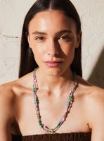 Collar Largo Perlas Azul Tiare Colaboración María Pombo