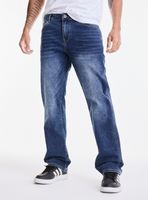 Jeans Straight Color Medio