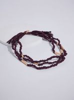 Collar de Cordones Textiles Anudados y Piezas Metálicas