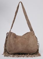 Cartera de Hombro Crosbody de Gamuza con Flecos