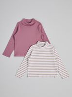 Polera Cuello Beatle con Estampado y Color Sólido