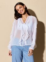 Blusa Manga Globo con Vuelos